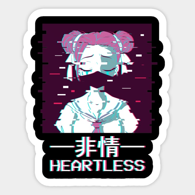 Heartless Geisha Vaporwave Anime Aesthetic Gift Sticker by Alex21